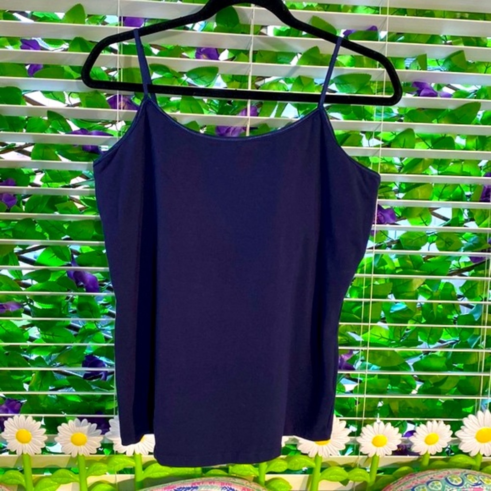 2 a Tee navy blue cami with built in shelf bra